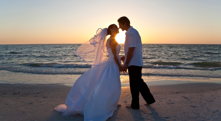The sunset kiss
