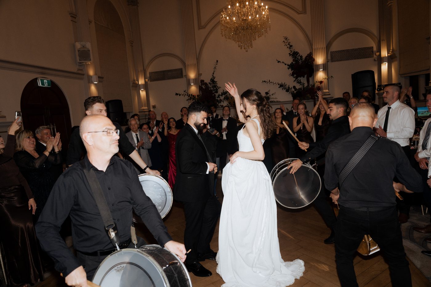 Lebanese drummers performing the traditional Zaffeh wedding entrance at Curzon Hall reception