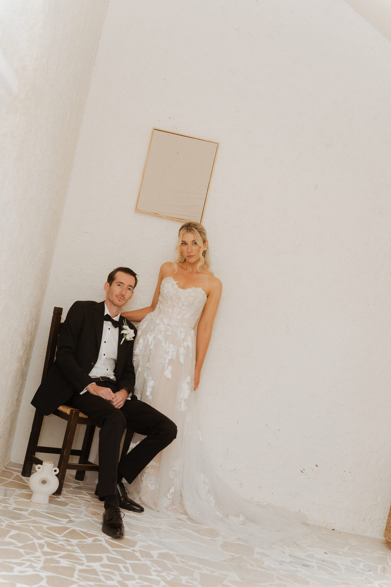 El and Craig portrait at Villa Toscana — Hunter Valley wedding photography by Coco Celebrations